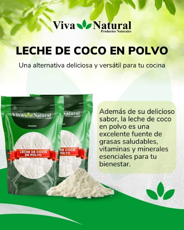 La leche de coco es una excelente alternativa vegana, y es libre de lactosa, la leche de coco agrega un sabor cremoso y exótico a tus platos. Puedes usarla en batidos, postres, salsas, currys, horneados y más. ¡Descubre el delicioso mundo de la leche de coco y disfruta de sus beneficios nutricionales y su versatilidad en la cocina!

📲Pedí el tuyo: (0983) 615 514
✅ Venta Mayorista y Minorista
🚚 Envíos a todo País