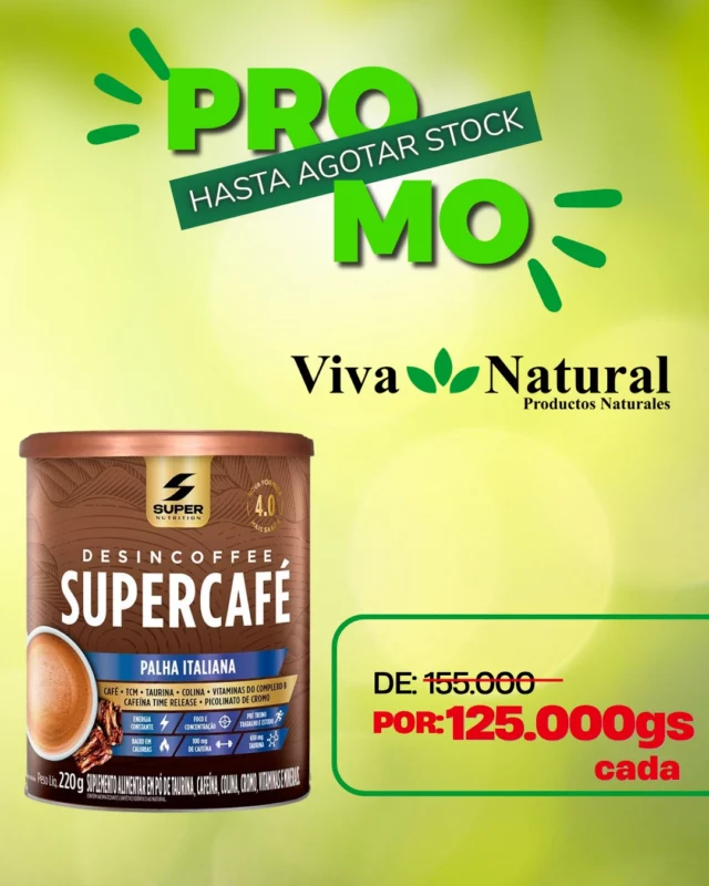 ¡Aprovechá nuestra promo hasta agotar stock! 

🎉 No dejes pasar la oportunidad de llevarte tus productos favoritos a un precio único.

📲 Pedí ahora y asegurá tu compra:

📞 Suc. San Alberto: (0984) 391 051
📞 Suc. Ciudad del Este: (0983) 615 514
🌐 Visitá nuestro sitio web
🚚 Enviamos a todo el país.
Distribuidor para minoristas y mayoristas.

#PromoVivaNatural #OfertasSaludables #HastaAgotarStock #VivaNatural #Paraguay