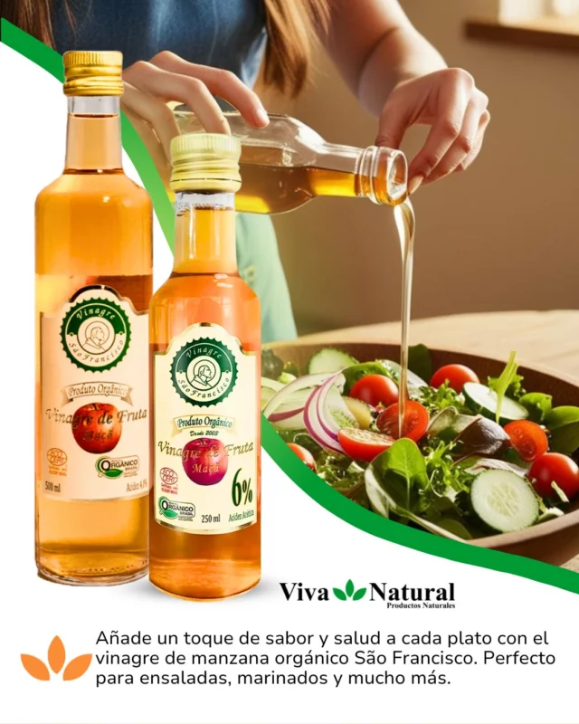 🍎 Revitalizá tus Recetas con el Vinagre de Manzana Orgánico São Francisco

Enriquecé tu cocina con este ingrediente versátil que no solo realza el sabor, sino que también aporta beneficios a tu salud y bienestar.

🧑‍🍳 ¿Cómo podés usarlo en tu día a día?
✅ Aderezar ensaladas
✅ Marinar carnes o vegetales
✅ Potenciar jugos y batidos detox
✅ Preparar vinagretas caseras
✅ Incorporar en recetas de conservas naturales
✅ Agregar a un vaso de agua para un shot matinal digestivo

✨ Un toque saludable que transforma tus platos y tu rutina.

📲 Hacé tu pedido ahora y comenzá a disfrutar de sus beneficios:

📍 Suc. San Alberto: (0984) 391 051
📍 Suc. Ciudad del Este: (0983) 615 514
🌐 Visitá nuestro sitio web
🚚 Envíos a todo el país
💚 Distribuidor para minoristas y mayoristas

#VinagreDeManzana #CocinaSaludable #SãoFrancisco #VidaNatural #CocinaFuncional #AlimentaciónSaludable #VivaNatural #Paraguay