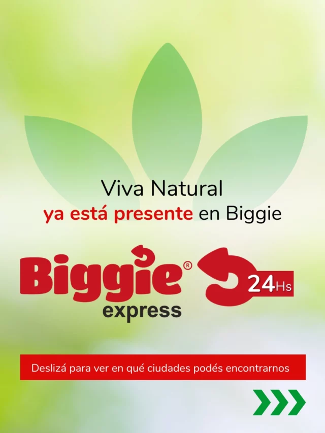 📍 ¡Estamos más cerca de vos!
Ahora podés encontrar los productos de Viva Natural en varias sucursales de Biggie Express en todo el país.

🌿 Disfrutá de nuestros productos naturales en puntos estratégicos como:
1. Aviadores 
2. Los Laureles Rca Argentina 
3. Boggiani Casa Modiga 
4. Bruno Guggiari Pinozá 
5. Caacupe Centro 
6. Caacupe Curva 
7. Campo 9 Independencia Nacional 
8. CDE Campo Vía 
9. CDE Parque Lineal 
10. CDE Plaza City 
11. Centenario España 
12. De las Palmeras 
13. Fernando Abasto Defensores 
14. Lambaré 1° de Marzo 
15. Las Mercedes España 
16. Luque Aeropuerto 
17. Luque Aregua 
18. San Martín y Bruselas 
19. Terminal 
20. Venezuela

🛒 Elegí la sucursal más cercana y llevá lo mejor de la salud natural con vos.